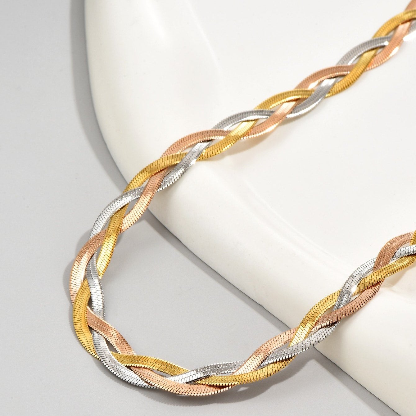 Chocker Tricolor Trançado