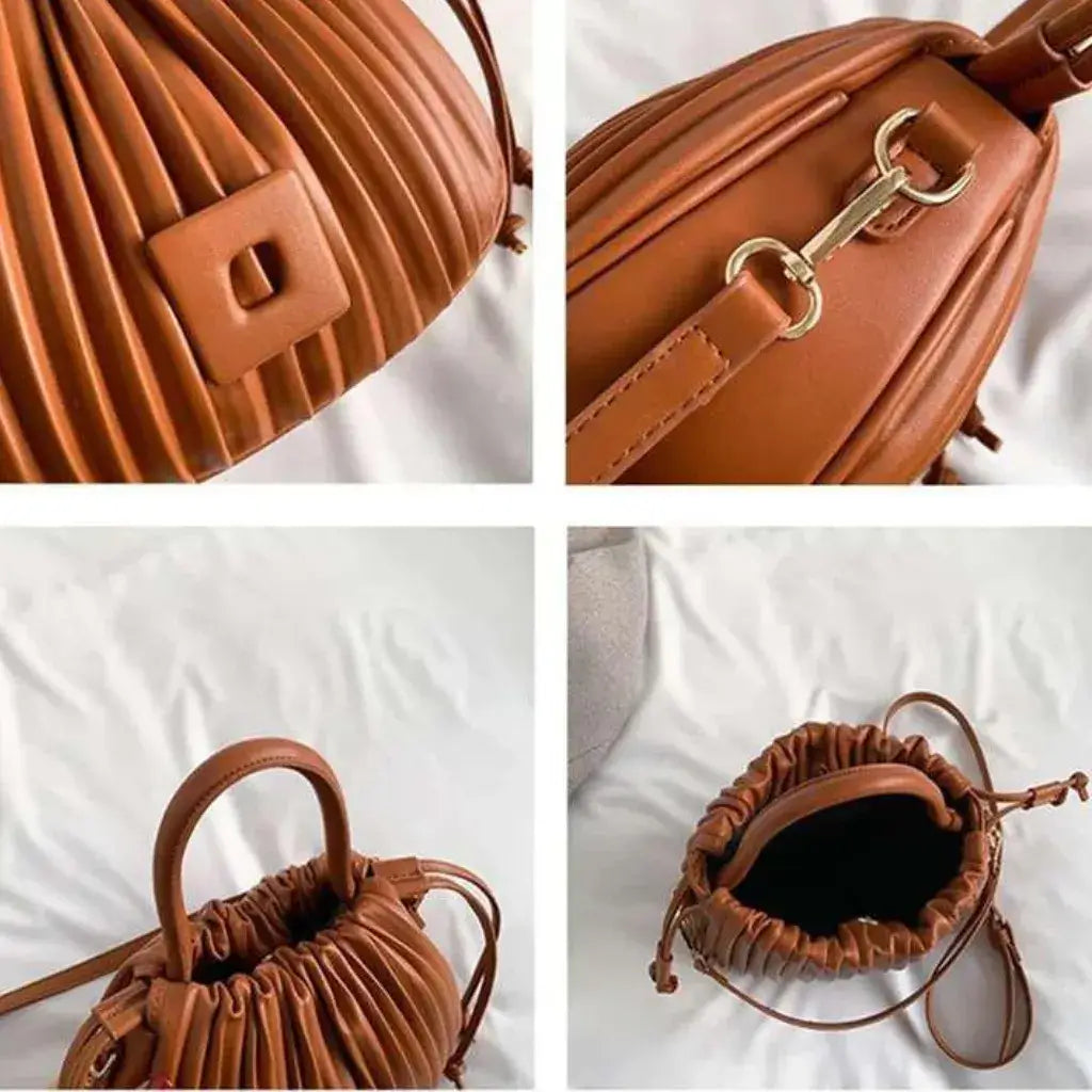 Bolsa de Couro Anna Caramelo