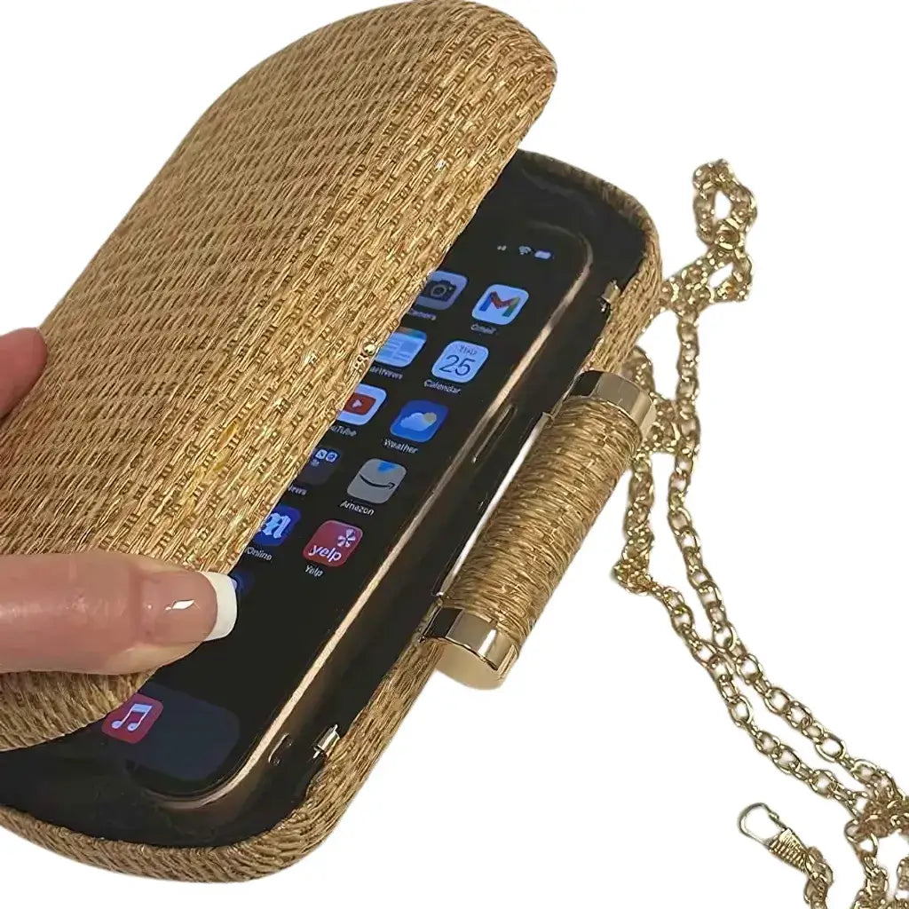 Bolsa de Palha Nature Bege